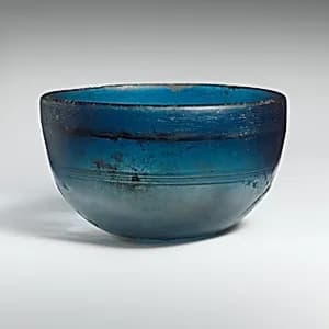 Glass hemispherical bowl by Unknown Artist