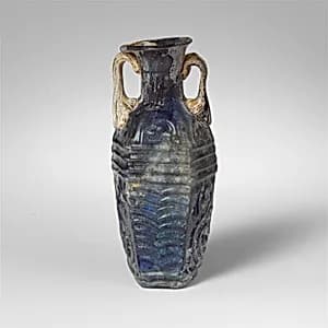 Glass hexagonal bottle by Unknown Artist