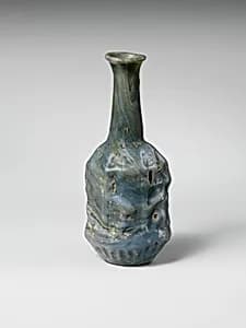 Glass hexagonal bottle by Unknown Artist