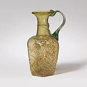 Glass hexagonal jug by Unknown Artist