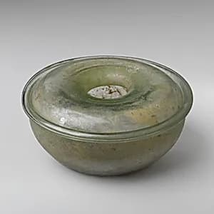 Glass inkwell by Unknown Artist