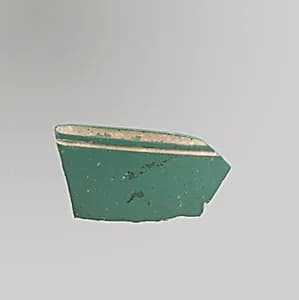 Glass monochrome bowl fragment by Unknown Artist