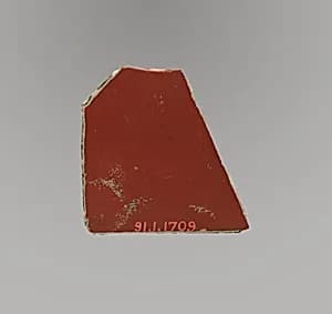 Glass monochrome inlay fragment by Unknown Artist