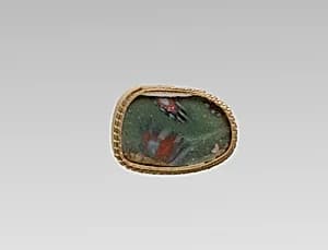 Glass mosaic base fragment by Unknown Artist