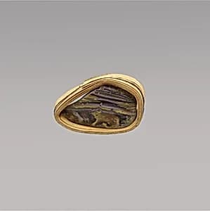 Glass mosaic bowl fragment by Unknown Artist