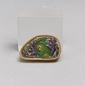 Glass mosaic bowl fragment by Unknown Artist
