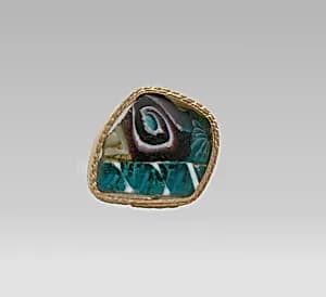 Glass mosaic bowl fragment by Unknown Artist