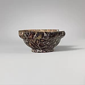 Glass mosaic carinated bowl by Unknown Artist