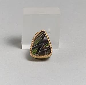 Glass mosaic carinated bowl fragment by Unknown Artist