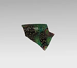 Glass mosaic carinated bowl fragment by Unknown Artist