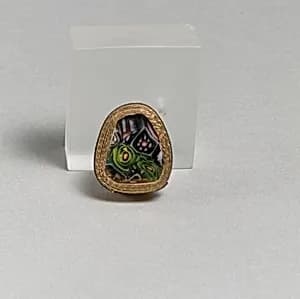 Glass mosaic carinated bowl fragment by Unknown Artist