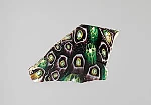 Glass mosaic carinated bowl fragment by Unknown Artist