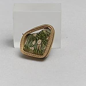 Glass mosaic carinated bowl fragment by Unknown Artist