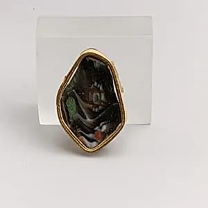 Glass mosaic carinated bowl fragment by Unknown Artist