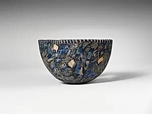 Glass mosaic hemispherical bowl by Unknown Artist