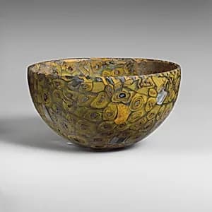 Glass mosaic hemispherical bowl by Unknown Artist