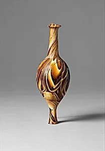Glass mosaic perfume bottle (unguentarium) by Unknown Artist