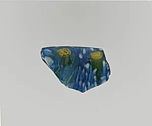 Glass mosaic ribbed bowl fragment by Unknown Artist