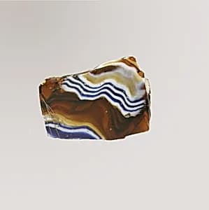 Glass mosaic ribbed bowl fragment by Unknown Artist