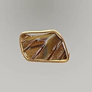 Glass mosaic ribbed bowl fragment by Unknown Artist