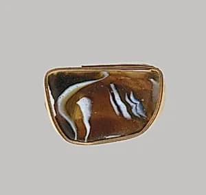 Glass mosaic ribbed bowl fragment by Unknown Artist