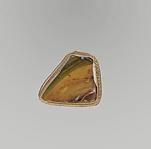 Glass mosaic ribbed bowl fragment by Unknown Artist