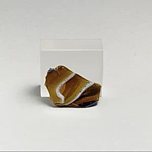 Glass mosaic ribbed bowl fragment by Unknown Artist