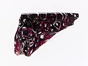 Glass mosaic ribbed bowl fragment by Unknown Artist