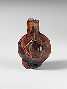 Glass multi-sided bottle by Unknown Artist
