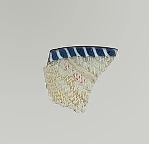 Glass network mosaic bowl fragment by Unknown Artist