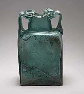 Glass rectangular bottle by Unknown Artist