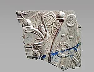 Glass relief fragment by Unknown Artist