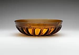 Glass ribbed bowl by Unknown Artist
