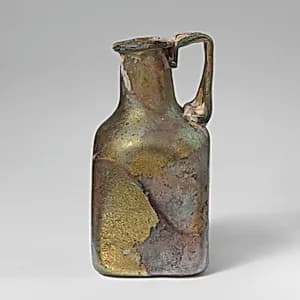 Glass square bottle by Unknown Artist