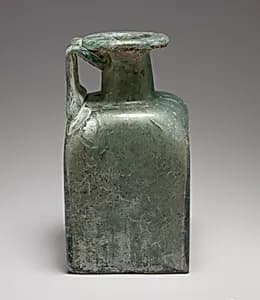 Glass square bottle by Unknown Artist