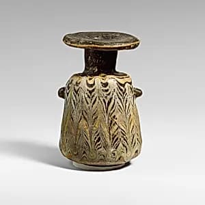 Glass squat alabastron (perfume bottle) by Unknown Artist