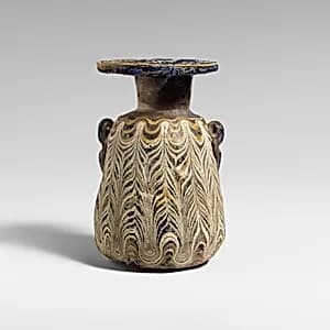 Glass squat alabastron (perfume bottle) by Unknown Artist