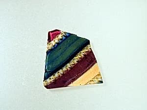 Glass striped mosaic bowl fragment by Unknown Artist