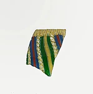 Glass striped mosaic bowl fragment by Unknown Artist