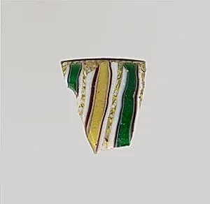 Glass striped mosaic fragment by Unknown Artist