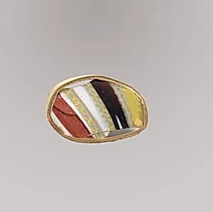 Glass striped mosaic fragment by Unknown Artist
