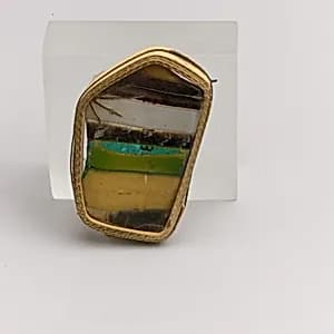 Glass striped mosaic fragment by Unknown Artist