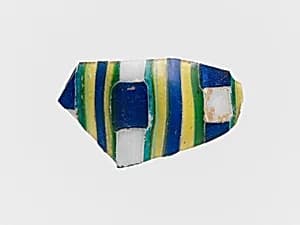 Glass striped mosaic fragment by Unknown Artist