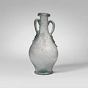 Glass two-handled bottle (amphora) by Unknown Artist