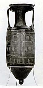 Glass two-handled bottle (amphora) by Unknown Artist