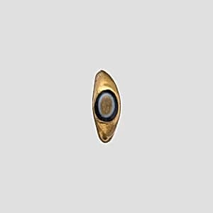 Gold and banded agate ring by Unknown Artist