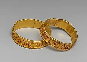 Gold and cloisonné bracelet by Unknown Artist