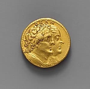 Gold oktadrachm of Ptolemy III Euergetes by Unknown Artist
