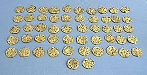 Gold rosette attachments by Unknown Artist