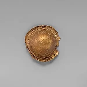 Gold roundel of bulbous form by Unknown Artist